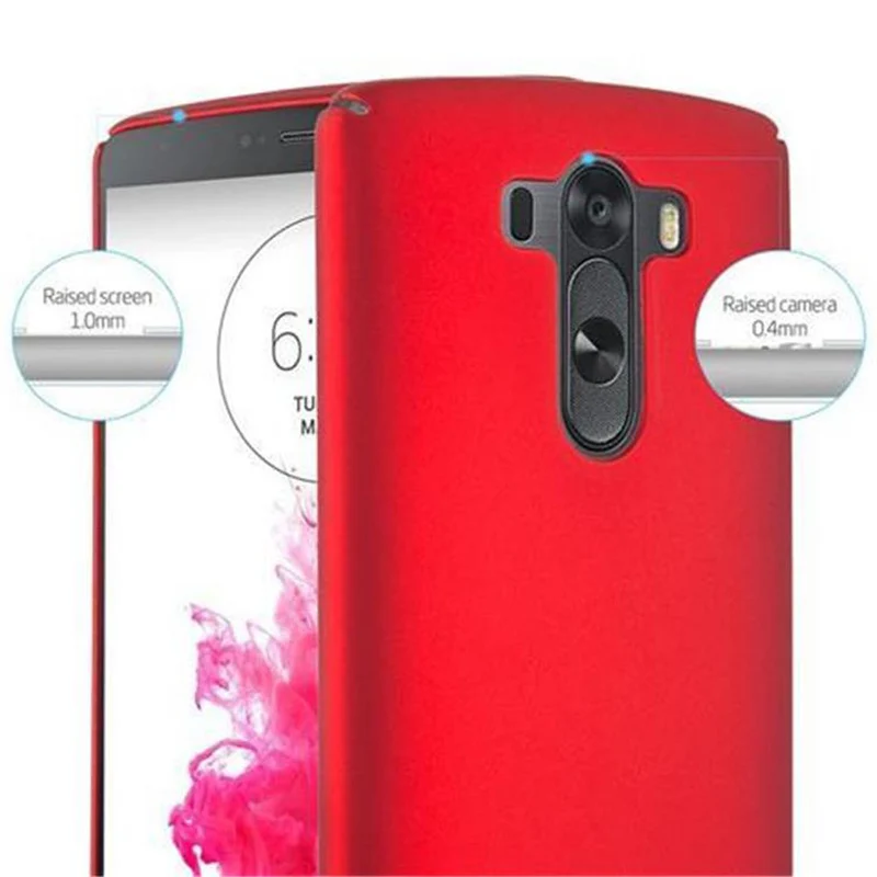 Cadorabo Hülle kompatibel mit LG G3 Hard Case Schutzhülle in Metall Optik gegen Kratzer und Stöße