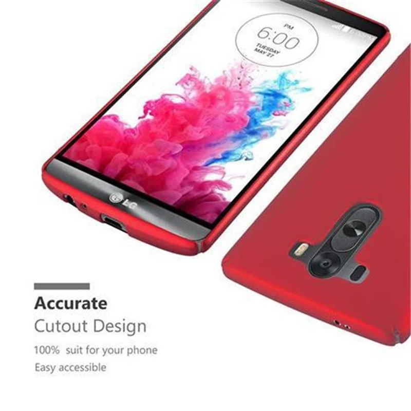 Cadorabo Hülle kompatibel mit LG G3 Hard Case Schutzhülle in Metall Optik gegen Kratzer und Stöße