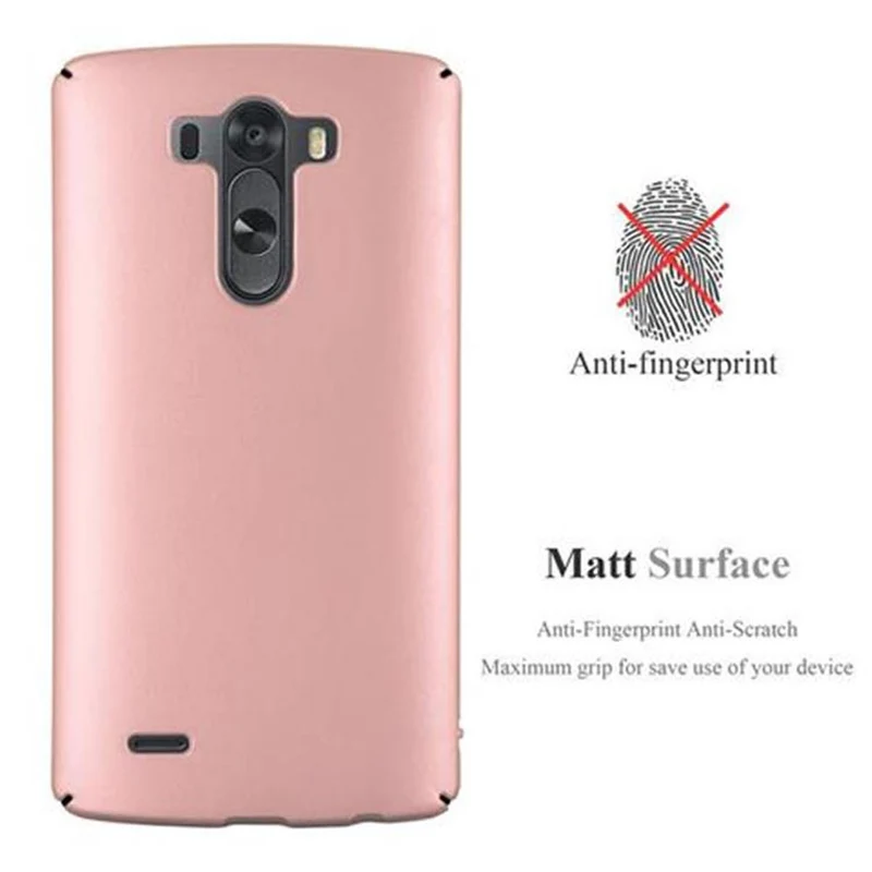 Cadorabo Hülle kompatibel mit LG G3 Hard Case Schutzhülle in Metall Optik gegen Kratzer und Stöße