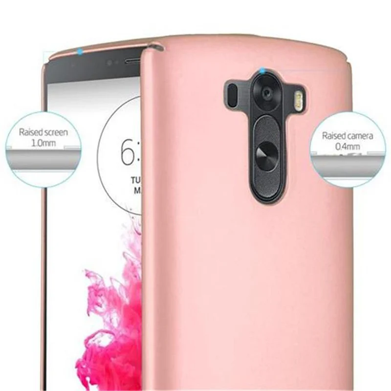 Cadorabo Hülle kompatibel mit LG G3 Hard Case Schutzhülle in Metall Optik gegen Kratzer und Stöße