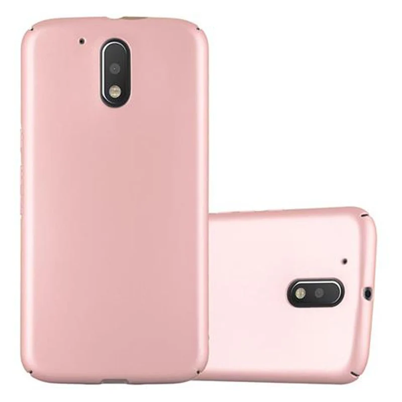Cadorabo Hülle kompatibel mit Motorola MOTO G4 / G4 PLUS Hard Case Schutzhülle in Metall Optik gegen Kratzer und Stöße