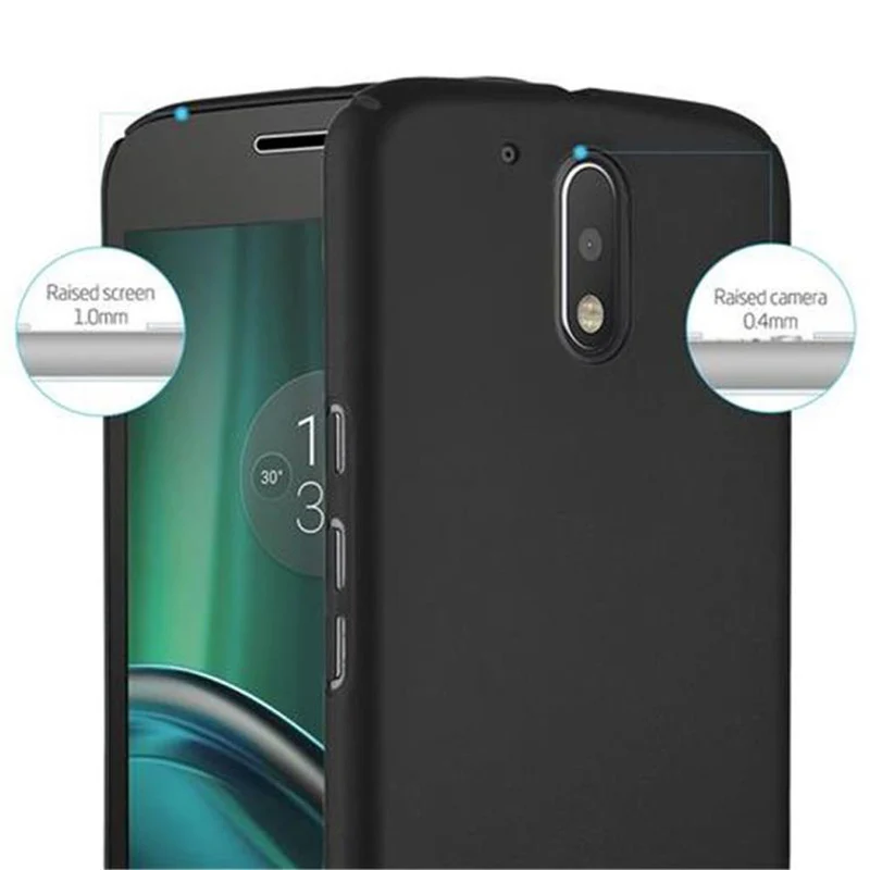 Cadorabo Hülle kompatibel mit Motorola MOTO G4 / G4 PLUS Hard Case Schutzhülle in Metall Optik gegen Kratzer und Stöße