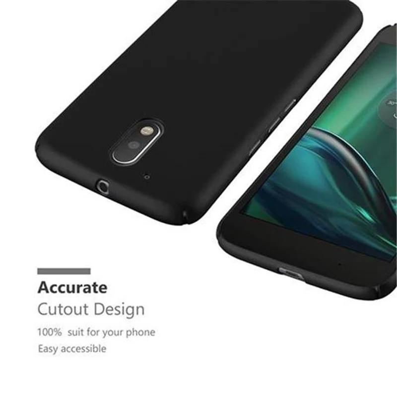 Cadorabo Hülle kompatibel mit Motorola MOTO G4 / G4 PLUS Hard Case Schutzhülle in Metall Optik gegen Kratzer und Stöße