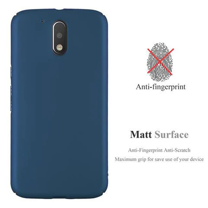 Cadorabo Hülle kompatibel mit Motorola MOTO G4 / G4 PLUS Hard Case Schutzhülle in Metall Optik gegen Kratzer und Stöße