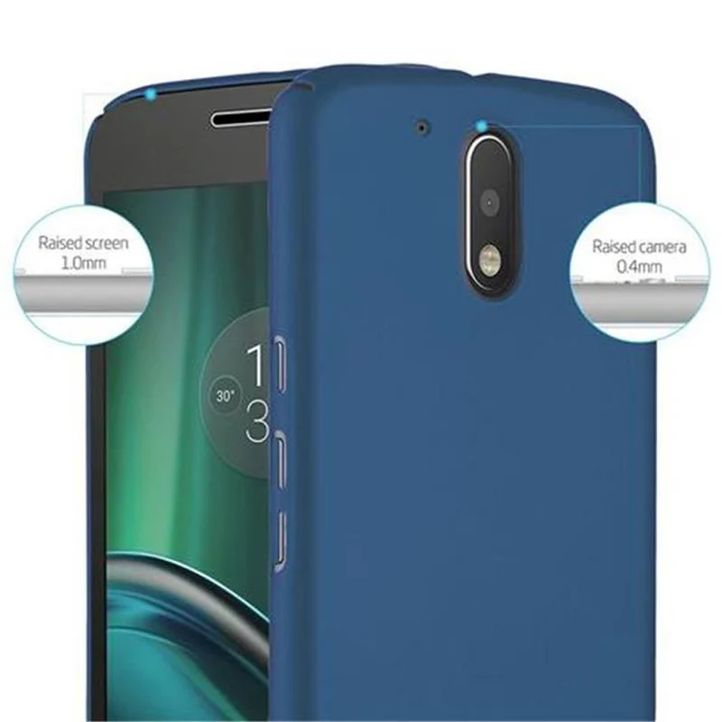 Cadorabo Hülle kompatibel mit Motorola MOTO G4 / G4 PLUS Hard Case Schutzhülle in Metall Optik gegen Kratzer und Stöße