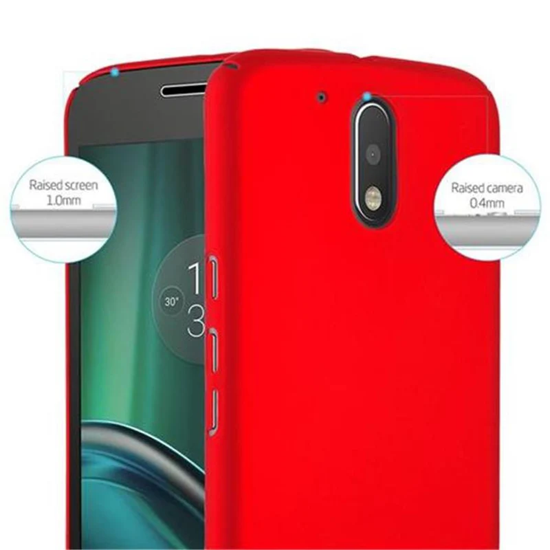 Cadorabo Hülle kompatibel mit Motorola MOTO G4 / G4 PLUS Hard Case Schutzhülle in Metall Optik gegen Kratzer und Stöße