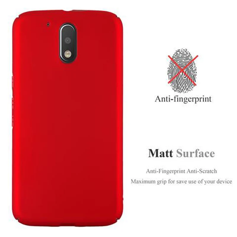 Cadorabo Hülle kompatibel mit Motorola MOTO G4 / G4 PLUS Hard Case Schutzhülle in Metall Optik gegen Kratzer und Stöße