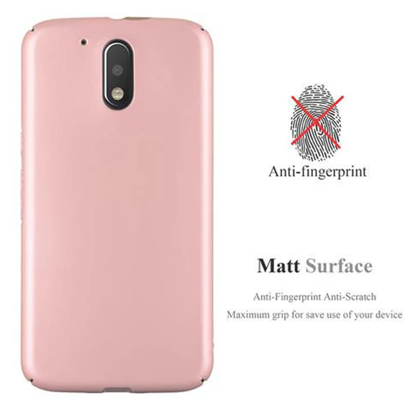 Cadorabo Hülle kompatibel mit Motorola MOTO G4 / G4 PLUS Hard Case Schutzhülle in Metall Optik gegen Kratzer und Stöße