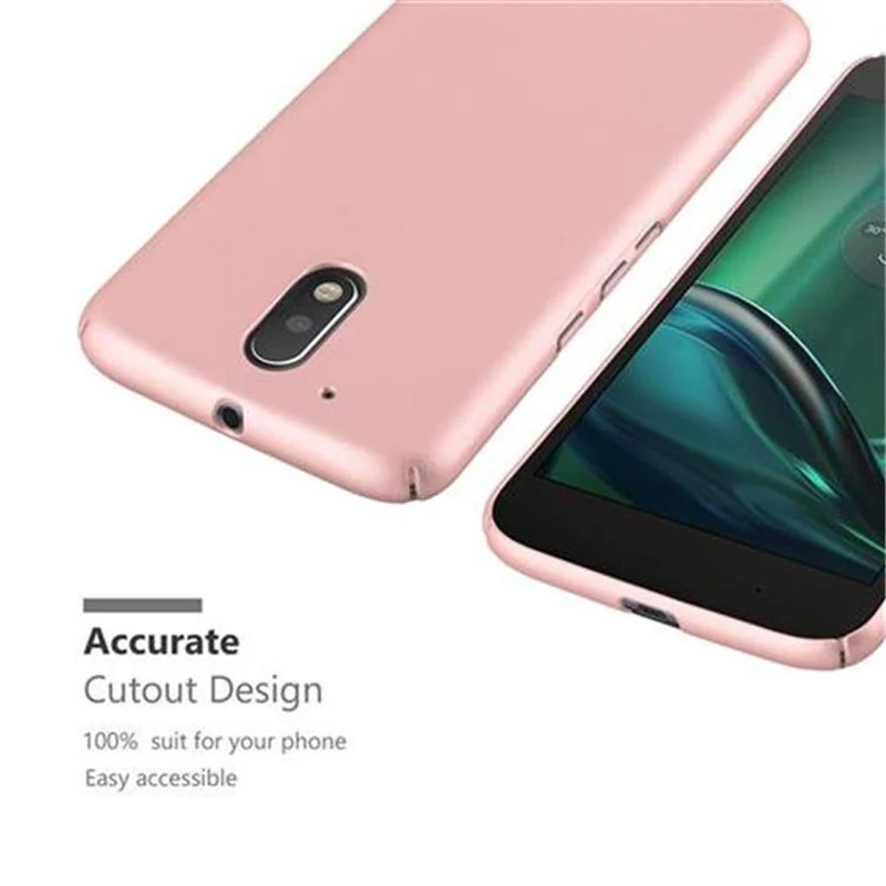 Cadorabo Hülle kompatibel mit Motorola MOTO G4 / G4 PLUS Hard Case Schutzhülle in Metall Optik gegen Kratzer und Stöße