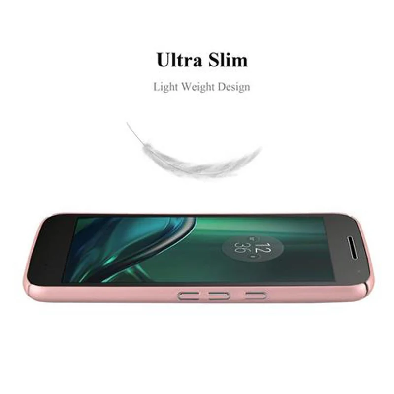 Cadorabo Hülle kompatibel mit Motorola MOTO G4 / G4 PLUS Hard Case Schutzhülle in Metall Optik gegen Kratzer und Stöße