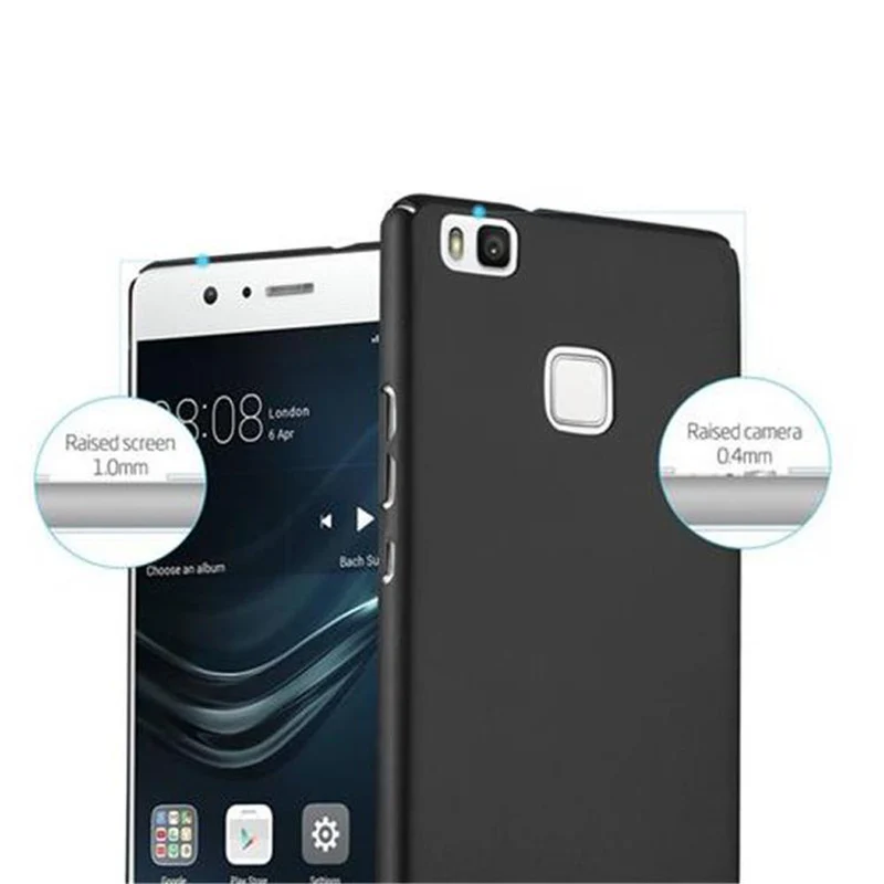 Cadorabo Hülle kompatibel mit Huawei P9 LITE 2016 / G9 LITE Hard Case Schutzhülle in Metall Optik gegen Kratzer und Stöße
