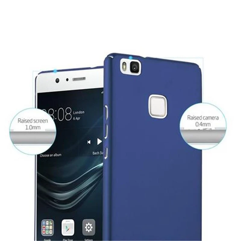 Cadorabo Hülle kompatibel mit Huawei P9 LITE 2016 / G9 LITE Hard Case Schutzhülle in Metall Optik gegen Kratzer und Stöße