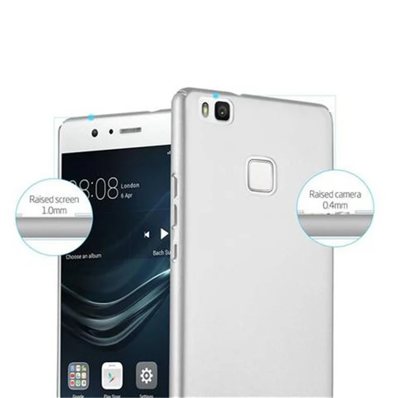Cadorabo Hülle kompatibel mit Huawei P9 LITE 2016 / G9 LITE Hard Case Schutzhülle in Metall Optik gegen Kratzer und Stöße