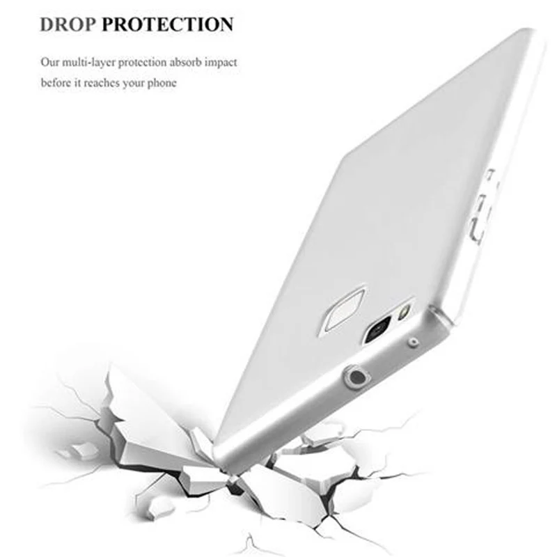 Cadorabo Hülle kompatibel mit Huawei P9 LITE 2016 / G9 LITE Hard Case Schutzhülle in Metall Optik gegen Kratzer und Stöße