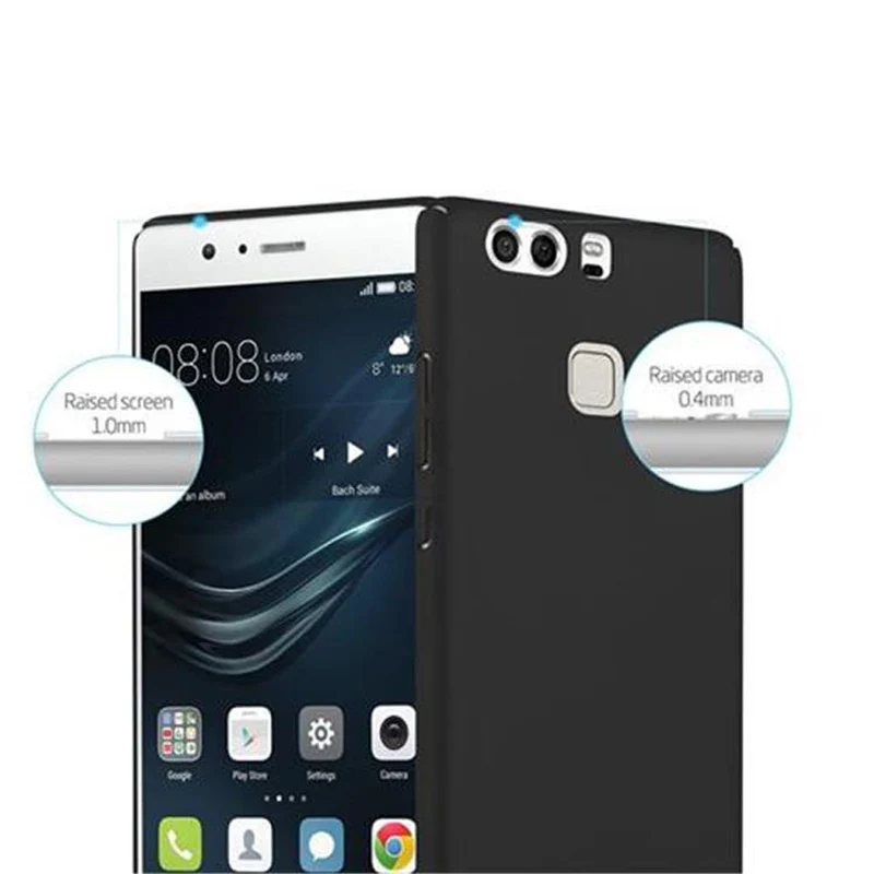 Cadorabo Hülle kompatibel mit Huawei P9 Hard Case Schutzhülle in Metall Optik gegen Kratzer und Stöße