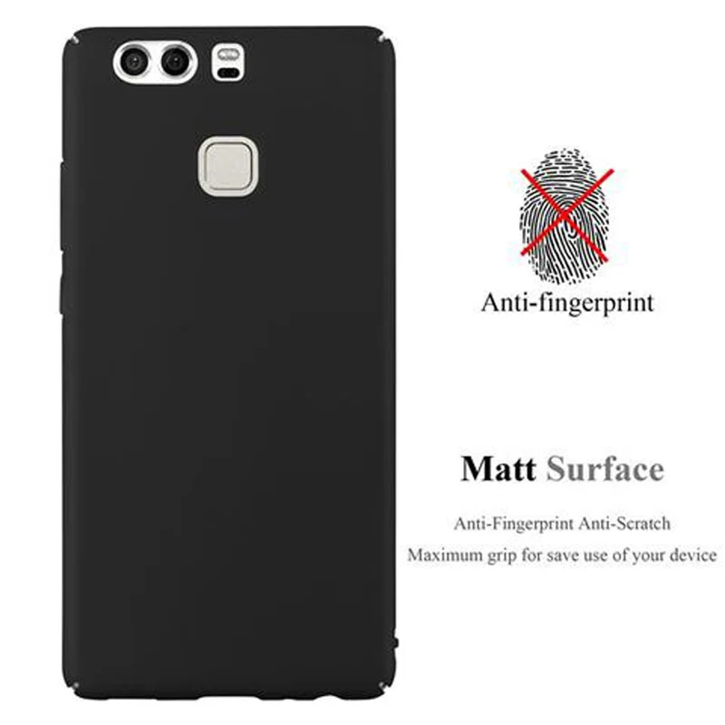 Cadorabo Hülle kompatibel mit Huawei P9 Hard Case Schutzhülle in Metall Optik gegen Kratzer und Stöße