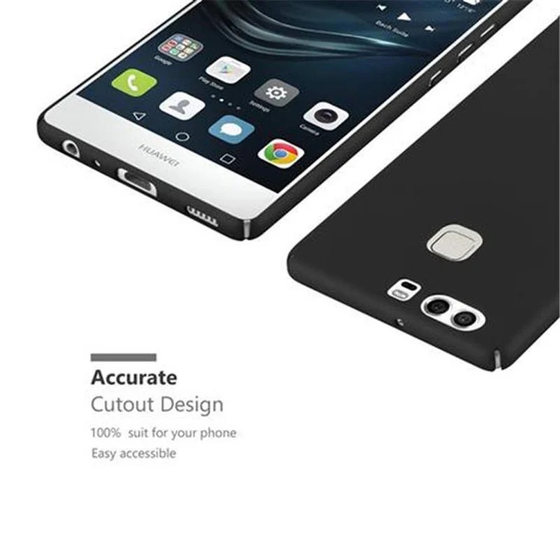 Cadorabo Hülle kompatibel mit Huawei P9 Hard Case Schutzhülle in Metall Optik gegen Kratzer und Stöße