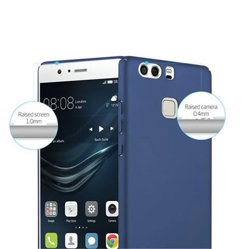 Cadorabo Hülle kompatibel mit Huawei P9 Hard Case Schutzhülle in Metall Optik gegen Kratzer und Stöße