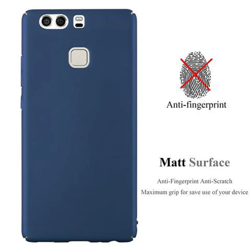 Cadorabo Hülle kompatibel mit Huawei P9 Hard Case Schutzhülle in Metall Optik gegen Kratzer und Stöße