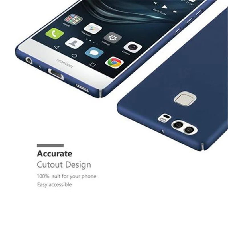 Cadorabo Hülle kompatibel mit Huawei P9 Hard Case Schutzhülle in Metall Optik gegen Kratzer und Stöße