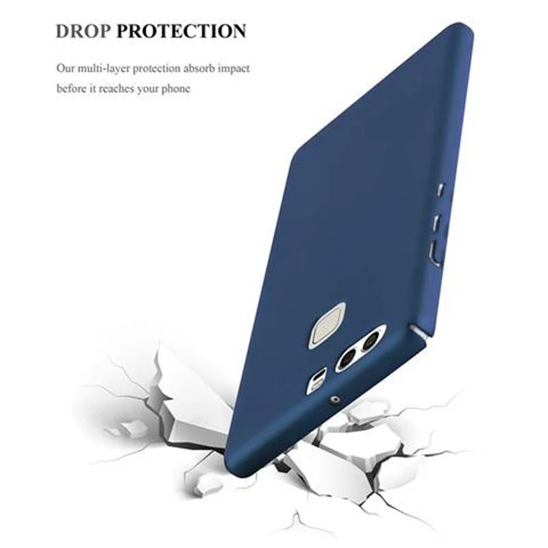 Cadorabo Hülle kompatibel mit Huawei P9 Hard Case Schutzhülle in Metall Optik gegen Kratzer und Stöße