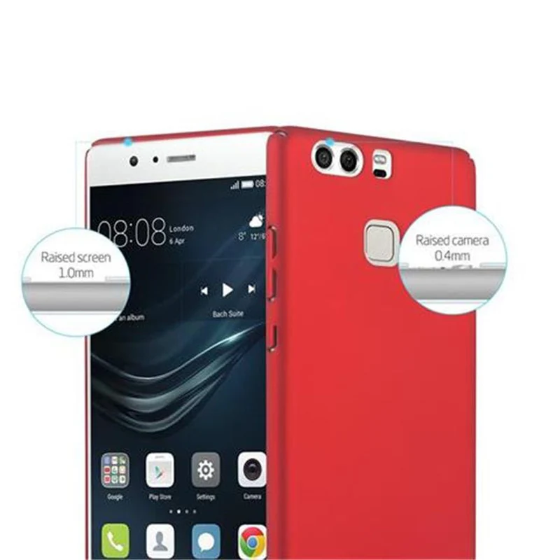 Cadorabo Hülle kompatibel mit Huawei P9 Hard Case Schutzhülle in Metall Optik gegen Kratzer und Stöße