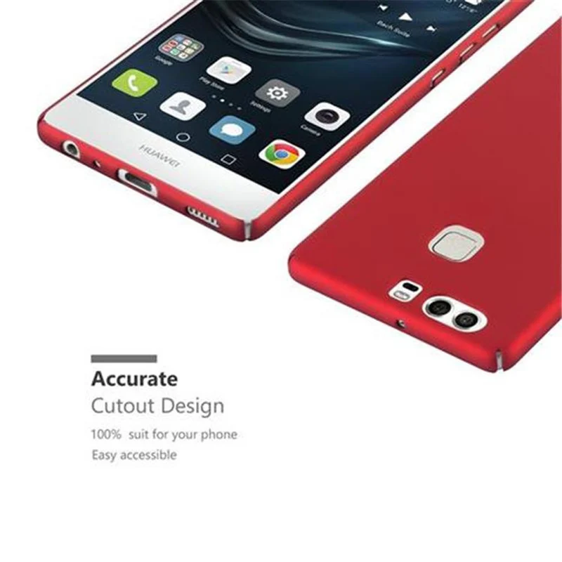 Cadorabo Hülle kompatibel mit Huawei P9 Hard Case Schutzhülle in Metall Optik gegen Kratzer und Stöße