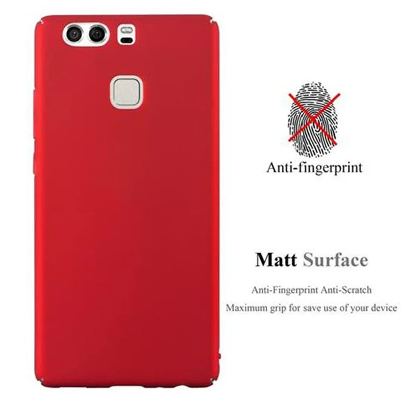Cadorabo Hülle kompatibel mit Huawei P9 Hard Case Schutzhülle in Metall Optik gegen Kratzer und Stöße