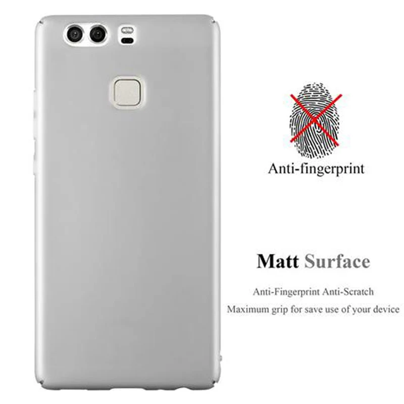 Cadorabo Hülle kompatibel mit Huawei P9 Hard Case Schutzhülle in Metall Optik gegen Kratzer und Stöße