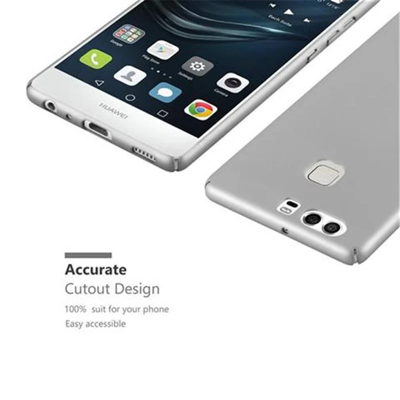 Cadorabo Hülle kompatibel mit Huawei P9 Hard Case Schutzhülle in Metall Optik gegen Kratzer und Stöße