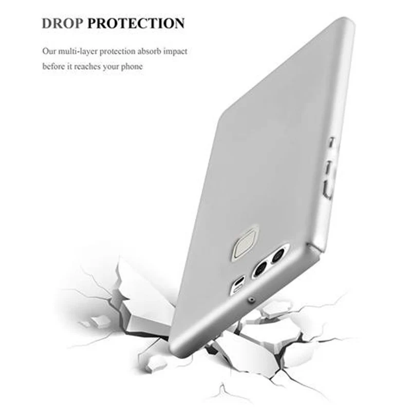 Cadorabo Hülle kompatibel mit Huawei P9 Hard Case Schutzhülle in Metall Optik gegen Kratzer und Stöße