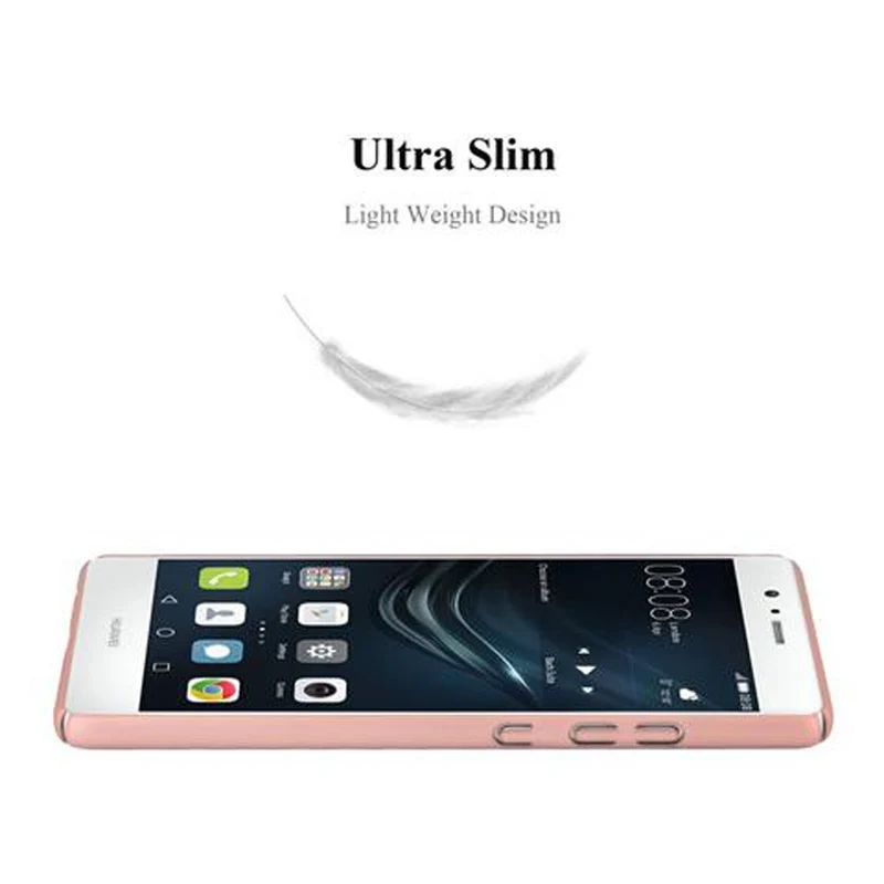 Cadorabo Hülle kompatibel mit Huawei P9 Hard Case Schutzhülle in Metall Optik gegen Kratzer und Stöße