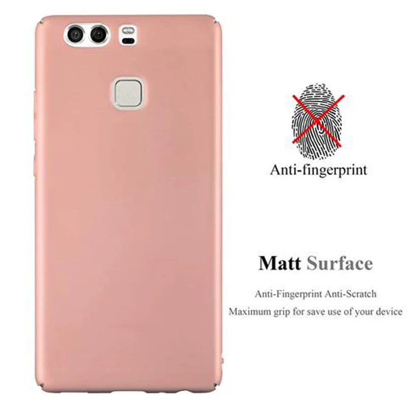 Cadorabo Hülle kompatibel mit Huawei P9 Hard Case Schutzhülle in Metall Optik gegen Kratzer und Stöße