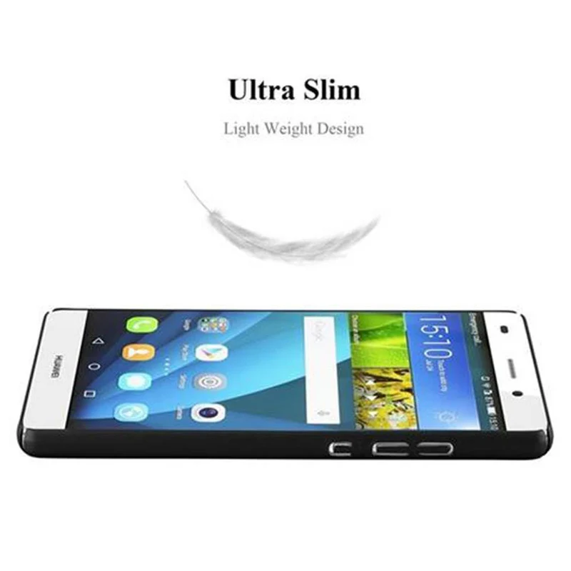 Cadorabo Hülle kompatibel mit Huawei P8 LITE 2015 Hard Case Schutzhülle in Metall Optik gegen Kratzer und Stöße