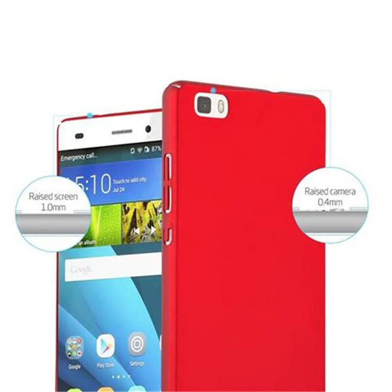 Cadorabo Hülle kompatibel mit Huawei P8 LITE 2015 Hard Case Schutzhülle in Metall Optik gegen Kratzer und Stöße