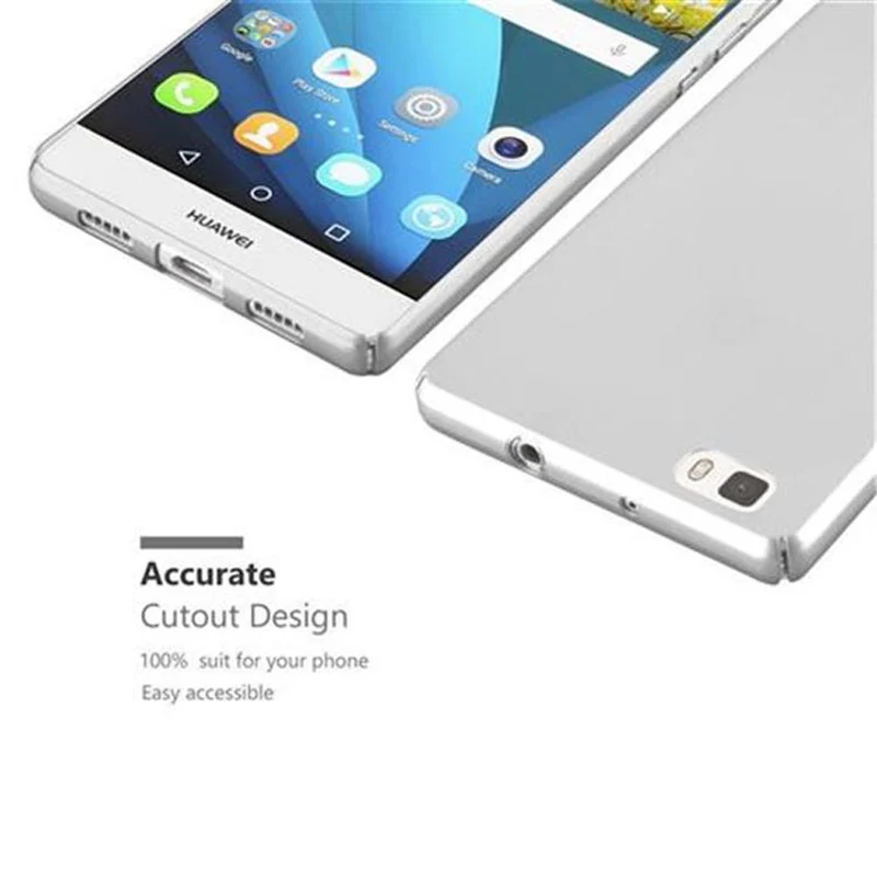 Cadorabo Hülle kompatibel mit Huawei P8 LITE 2015 Hard Case Schutzhülle in Metall Optik gegen Kratzer und Stöße
