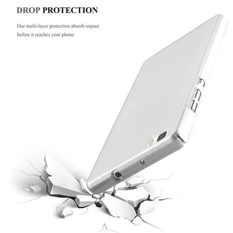 Cadorabo Hülle kompatibel mit Huawei P8 LITE 2015 Hard Case Schutzhülle in Metall Optik gegen Kratzer und Stöße