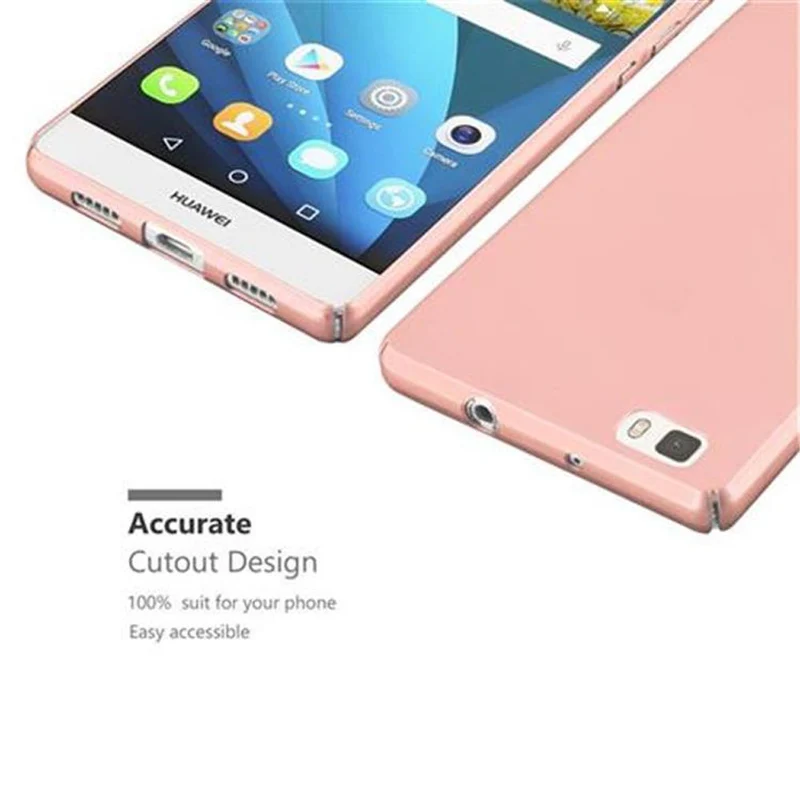 Cadorabo Hülle kompatibel mit Huawei P8 LITE 2015 Hard Case Schutzhülle in Metall Optik gegen Kratzer und Stöße