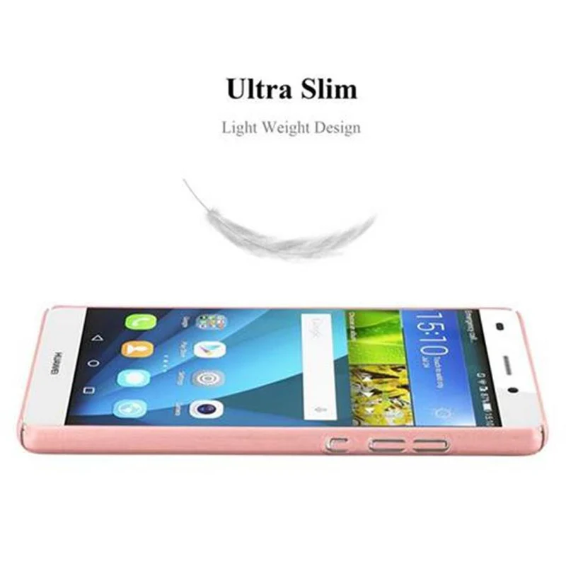 Cadorabo Hülle kompatibel mit Huawei P8 LITE 2015 Hard Case Schutzhülle in Metall Optik gegen Kratzer und Stöße