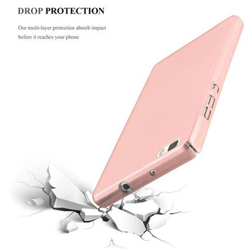 Cadorabo Hülle kompatibel mit Huawei P8 LITE 2015 Hard Case Schutzhülle in Metall Optik gegen Kratzer und Stöße