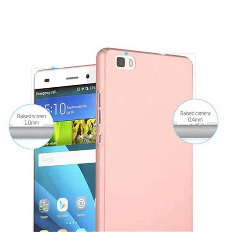 Cadorabo Hülle kompatibel mit Huawei P8 LITE 2015 Hard Case Schutzhülle in Metall Optik gegen Kratzer und Stöße