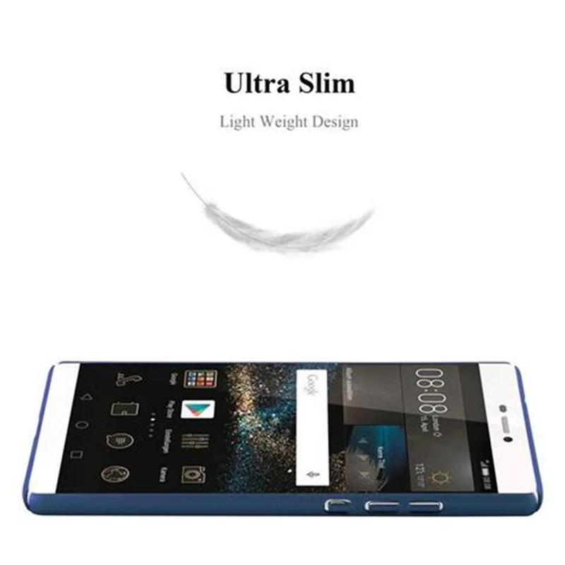 Cadorabo Hülle kompatibel mit Huawei P8 Hard Case Schutzhülle in Metall Optik gegen Kratzer und Stöße