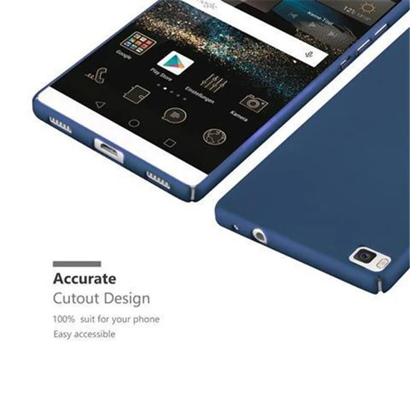 Cadorabo Hülle kompatibel mit Huawei P8 Hard Case Schutzhülle in Metall Optik gegen Kratzer und Stöße