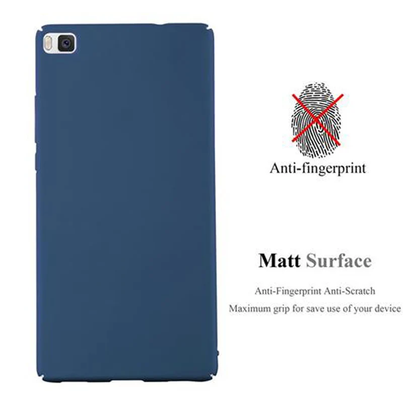 Cadorabo Hülle kompatibel mit Huawei P8 Hard Case Schutzhülle in Metall Optik gegen Kratzer und Stöße