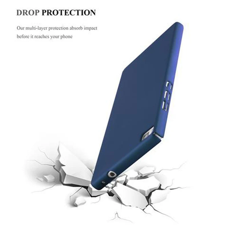 Cadorabo Hülle kompatibel mit Huawei P8 Hard Case Schutzhülle in Metall Optik gegen Kratzer und Stöße