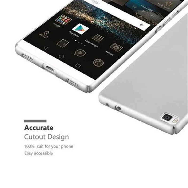 Cadorabo Hülle kompatibel mit Huawei P8 Hard Case Schutzhülle in Metall Optik gegen Kratzer und Stöße