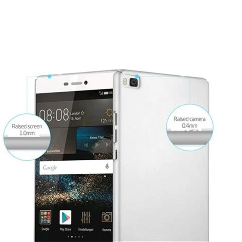 Cadorabo Hülle kompatibel mit Huawei P8 Hard Case Schutzhülle in Metall Optik gegen Kratzer und Stöße