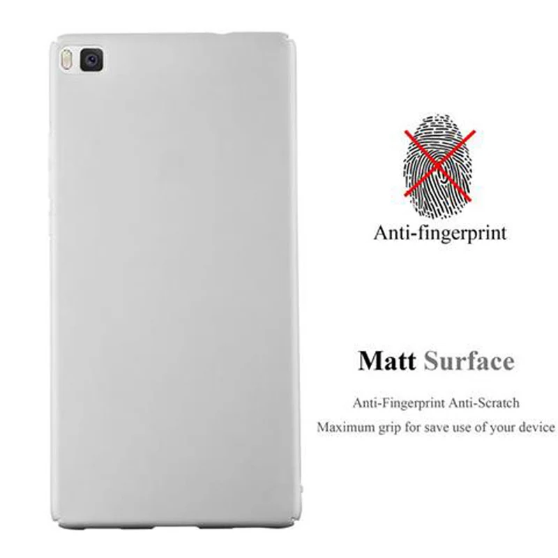 Cadorabo Hülle kompatibel mit Huawei P8 Hard Case Schutzhülle in Metall Optik gegen Kratzer und Stöße