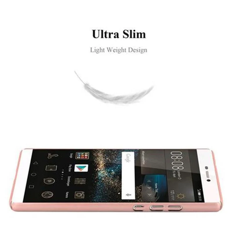 Cadorabo Hülle kompatibel mit Huawei P8 Hard Case Schutzhülle in Metall Optik gegen Kratzer und Stöße