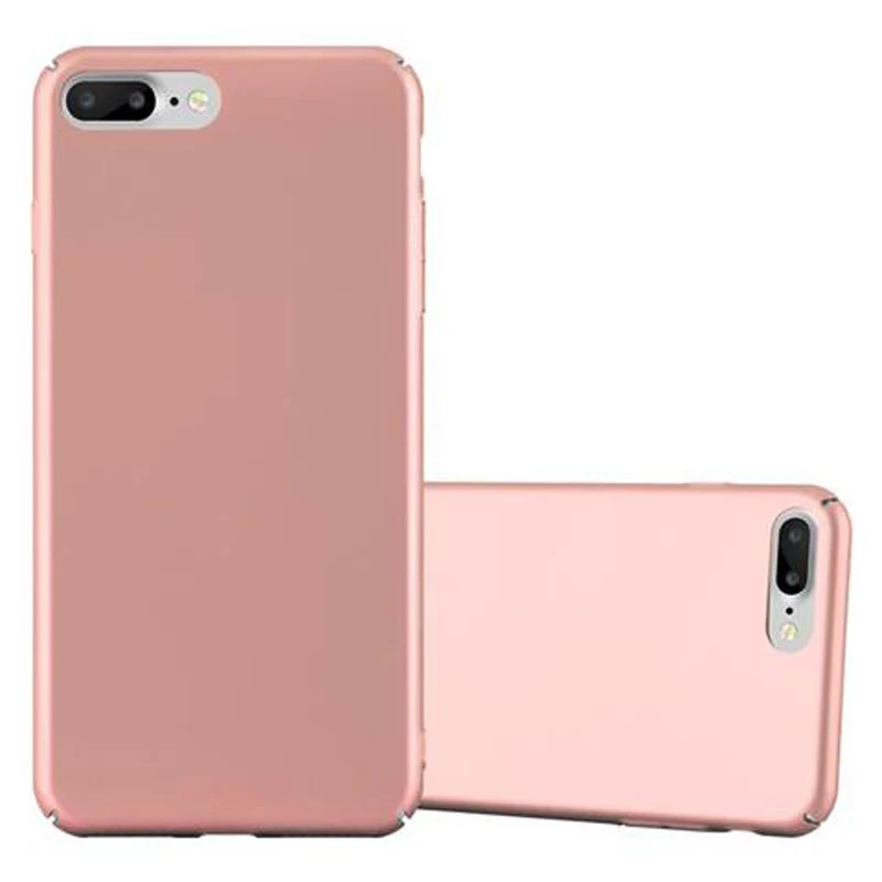 Cadorabo Hülle kompatibel mit Apple iPhone 7 PLUS / 7S PLUS / 8 PLUS Hard Case Schutzhülle in Metall Optik gegen Kratzer und Stöße